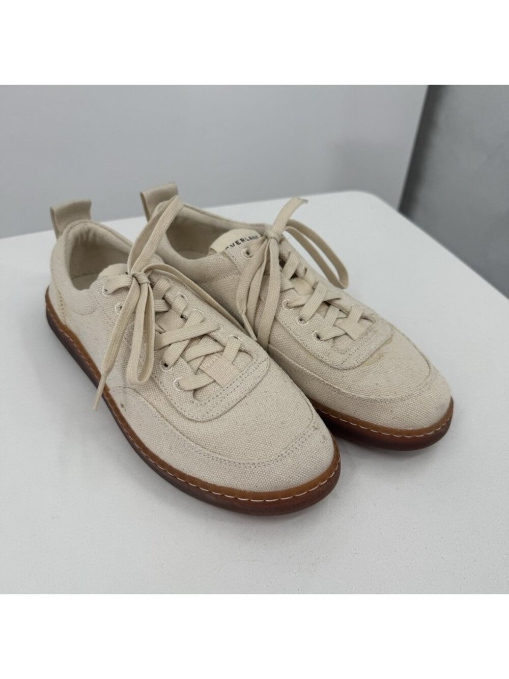 Everlane Tread Bare Sneaker size 10 Women's in Canvas Natural Lace-up Shoes